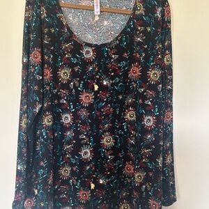 Floral Long Sleeve Women's Top